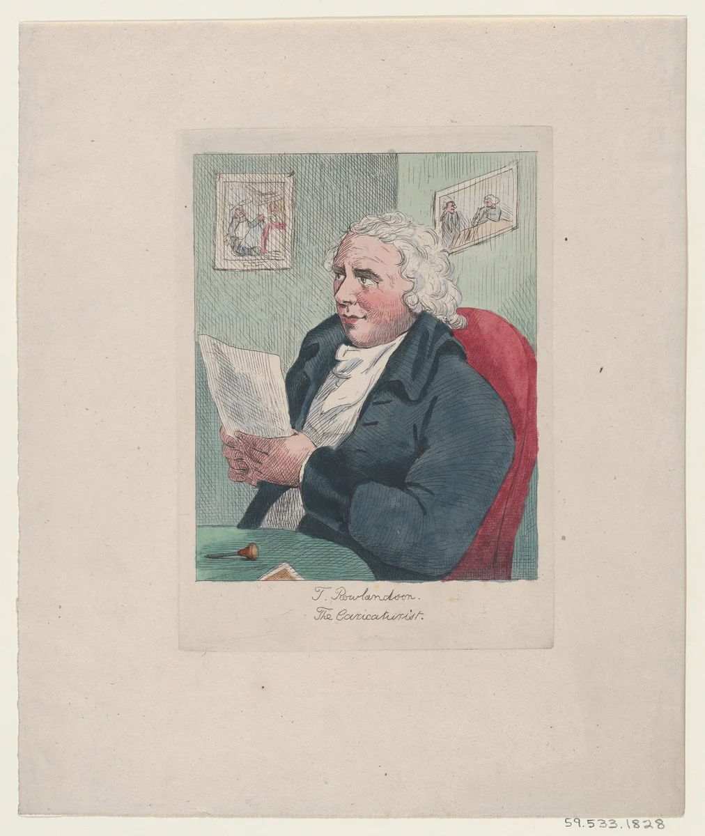 T. Rowlandson. The Caricaturist by anonymous, print, 1895-1905