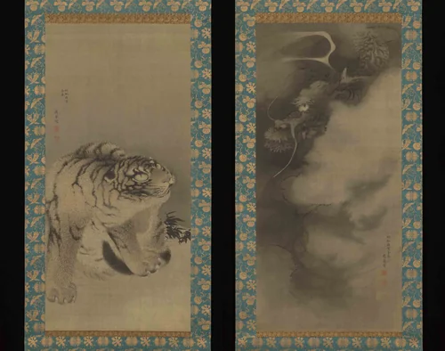 Dragon and Tiger by Maruyama Ōkyo (円山応挙), painting, 1770