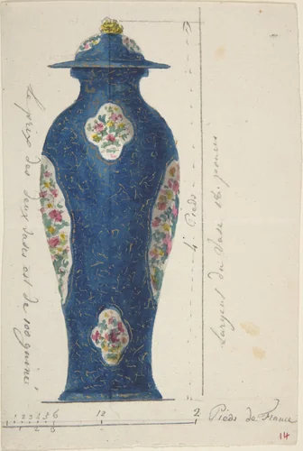 Design for a Vase by anonymous, drawing, 1765-1790