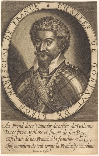 Charles de Gontaut, Duke of Biron by Thomas de Leu, print, 1560-1620