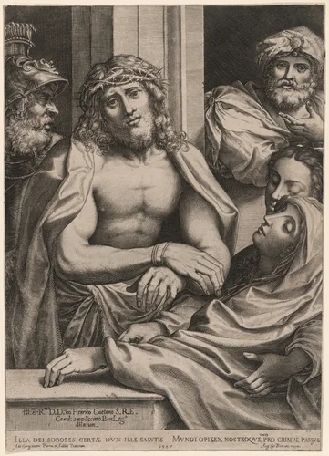 Ecce Homo by Agostino Carracci, print, 1587