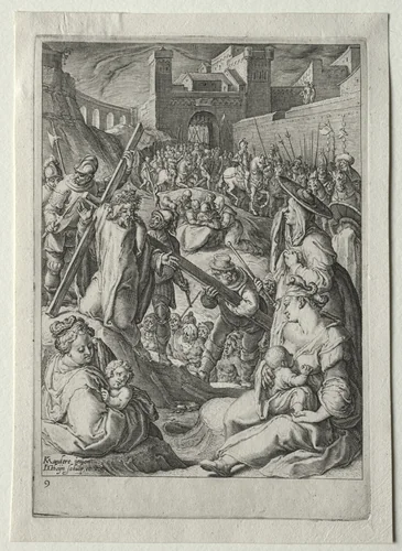 Passion Set: Christ Carrying the Cross by Jacob de Gheyn II, print, 1596