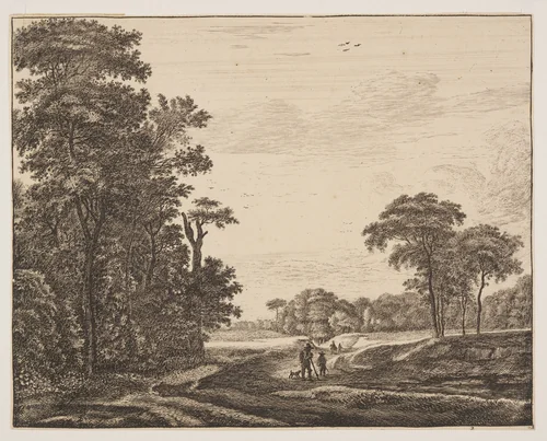 Plate 2, from Six Views in the Wood of The Hague by Roelant Roghman, print, 1640-1652