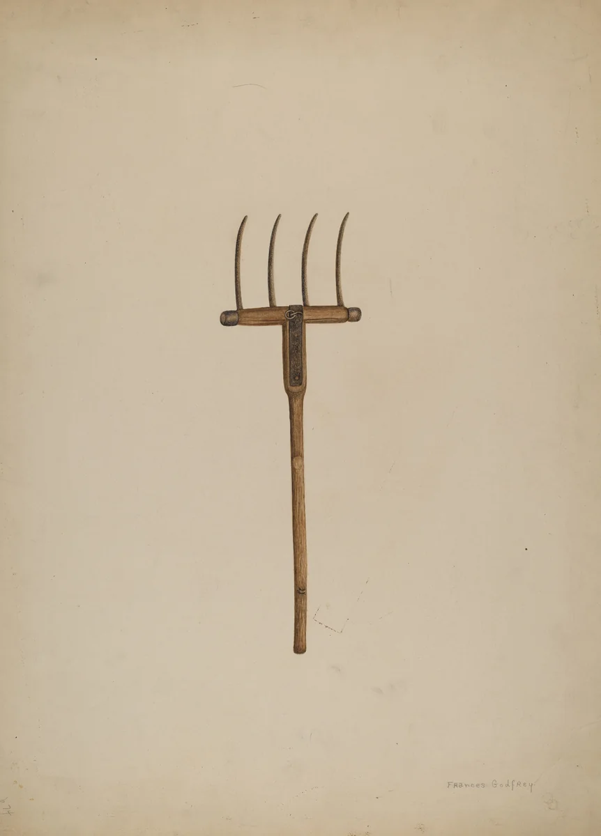 Horse Drawn Hay Fork by Frances Godfrey, index of american design, 1941