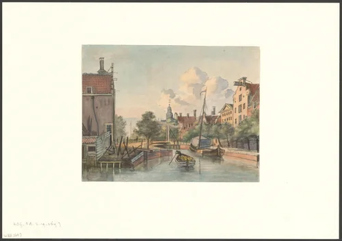 Gezicht op de Korte Prinsengracht by anonymous, drawing, 1800-1899
