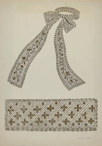 Tie and Cuff by Lillian Causey, index of american design, 1936