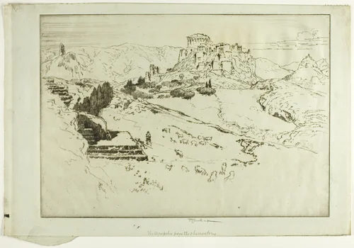 The Acropolis from the Observatory by Joseph Pennell, print, 1913