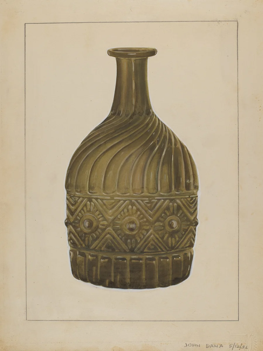 Decanter by John Dana, index of american design, 1936