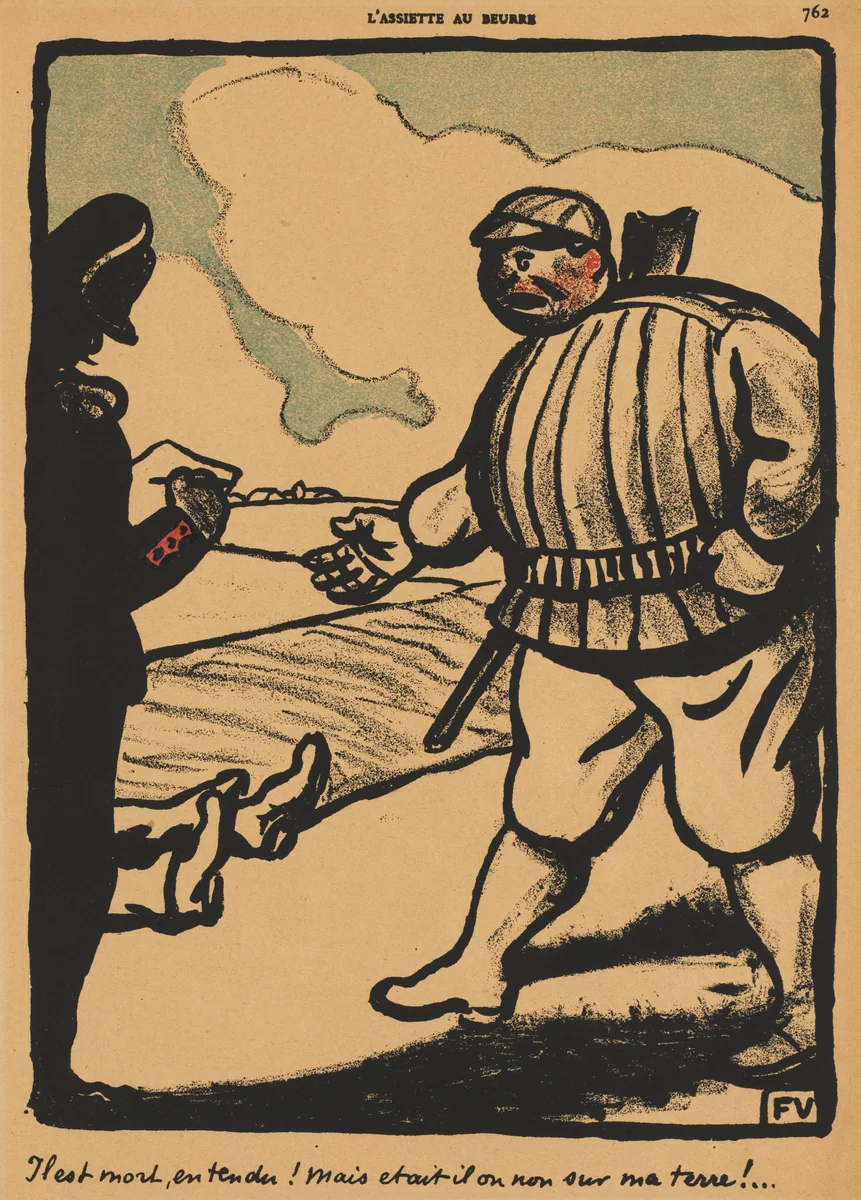 All right, so he's dead!... by Félix Vallotton, print, 1901