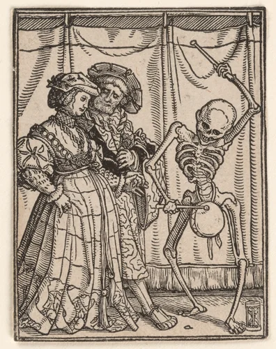 The Noblewoman, from "The Dance of Death" by Hans Holbein the Younger, print, 1521-1538