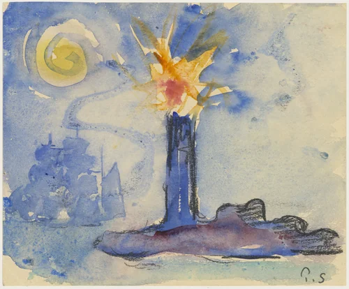 Lighthouse by Paul Signac, drawing, 1896