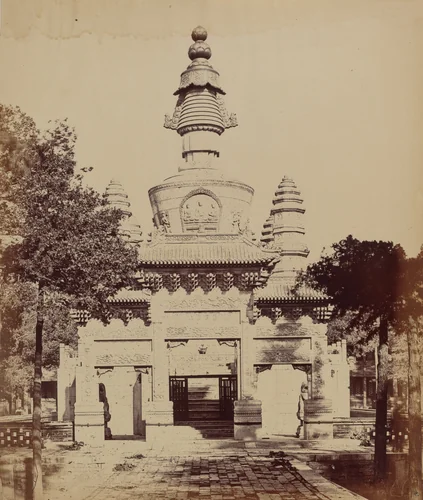 Thibetan Monument in the Lama Temple, Pekin, October 1860 by Felice Beato, photograph, 1860