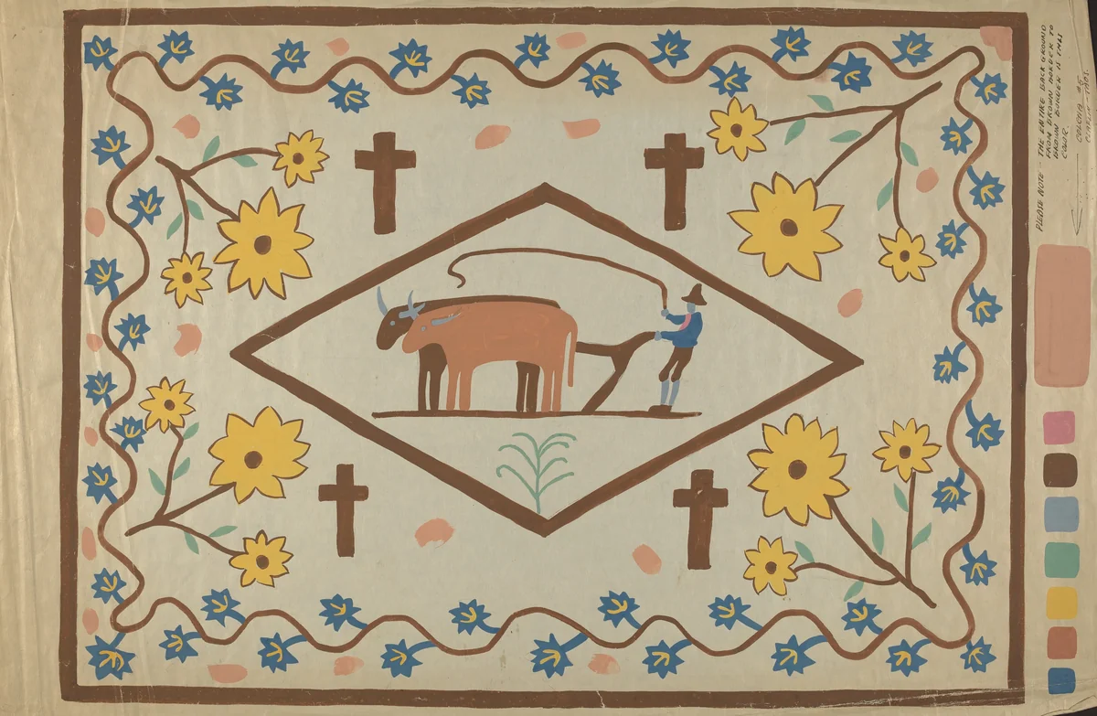 Colcha by Majel G. Claflin, index of american design, 1935-1942