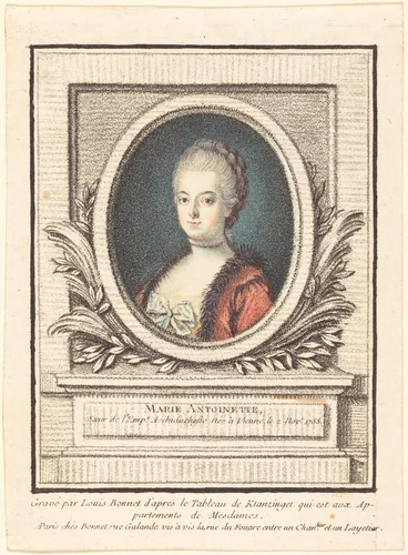 Marie-Antoinette, Dauphine by Louis-Marin Bonnet
Joseph Kranzinger, print, 1736-1793
