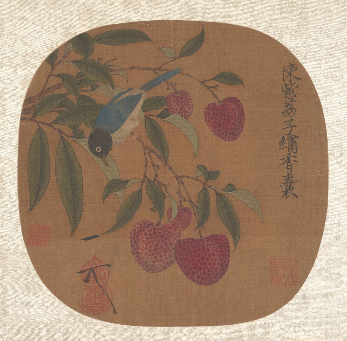 Bunch of Purple Lychees by Unidentified Artist, painting, 1082-1135