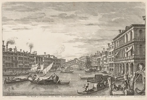 Views of Venice: Rialto by Michele Marieschi, print, 1741