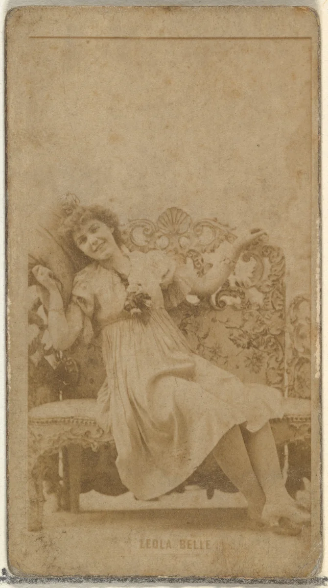 Leola Belle, from the Actors and Actresses series (N145-8) issued by Duke Sons & Co. to promote Duke Cigarettes by W. Duke, Sons & Co., photograph, 1890-1895
