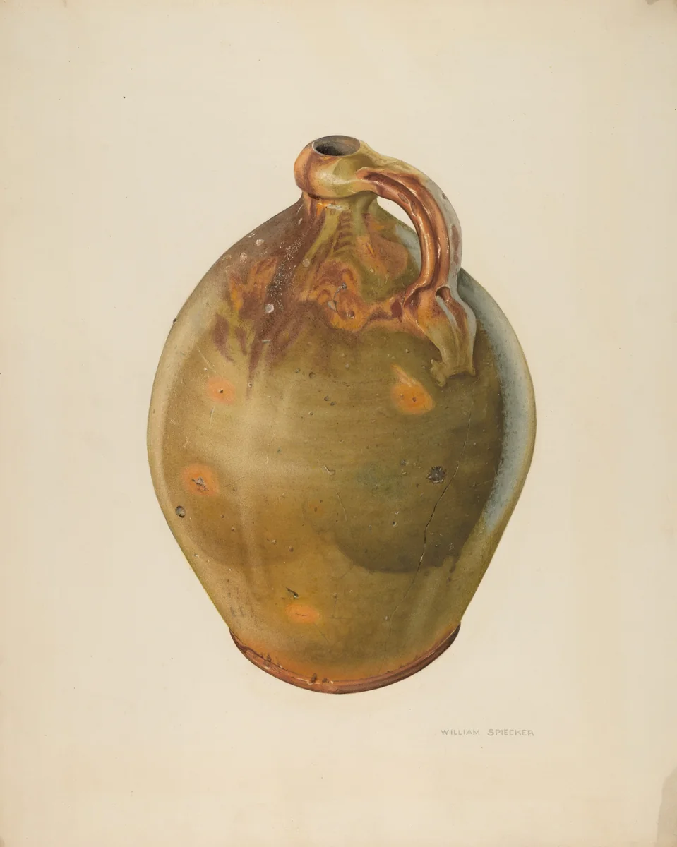 Galena Big Jug by William Spiecker, index of american design, 1938