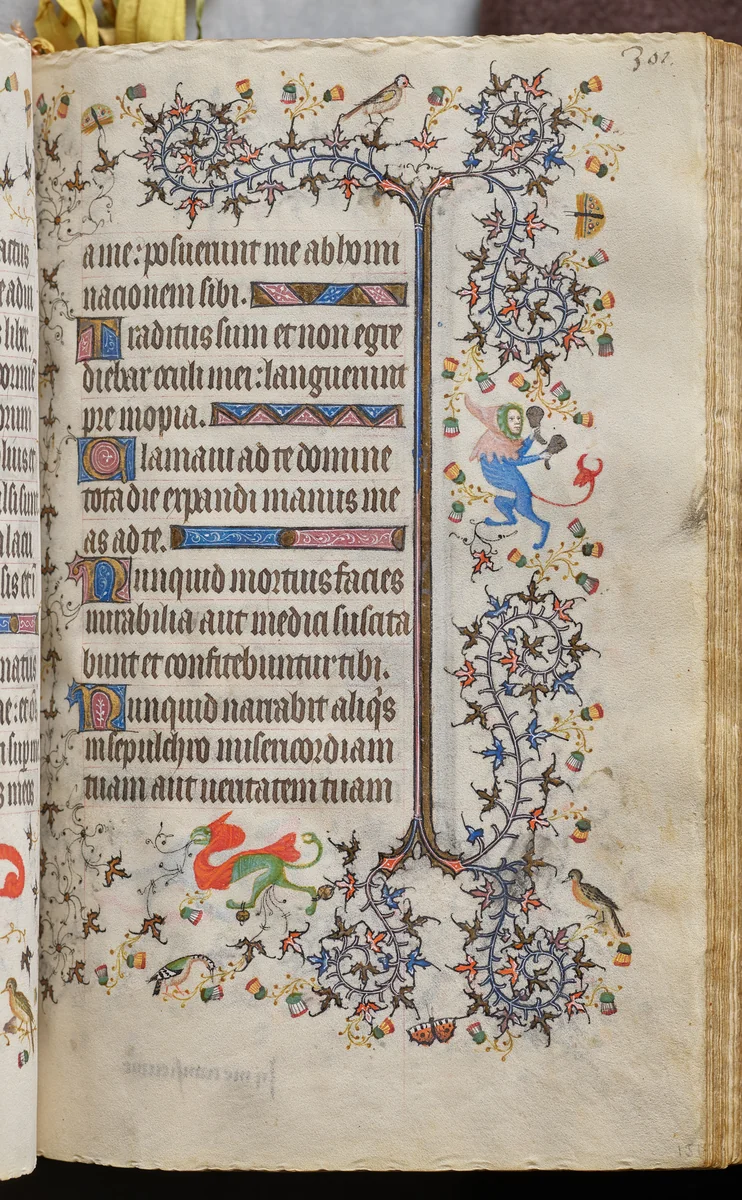 Hours of Charles the Noble, King of Navarre (1361-1425): fol. 151r, Text by Master of the Brussels Initials and Associates, book, 1400-1410