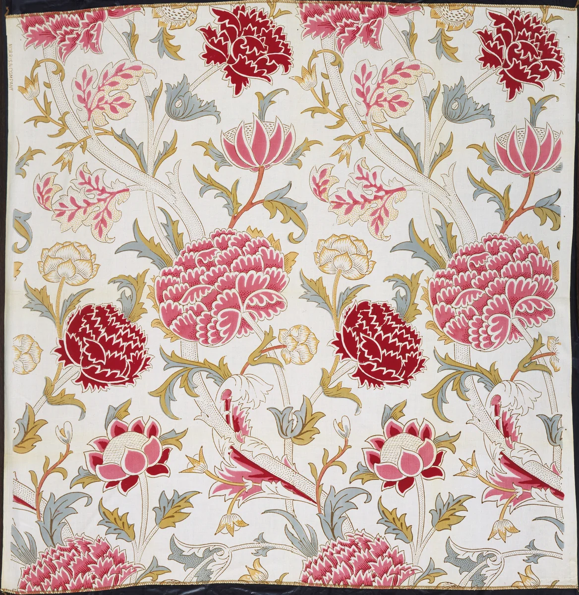 Chrysanthemum Pattern Printed Fabric (no. 23612) by William Morris, design, 1884