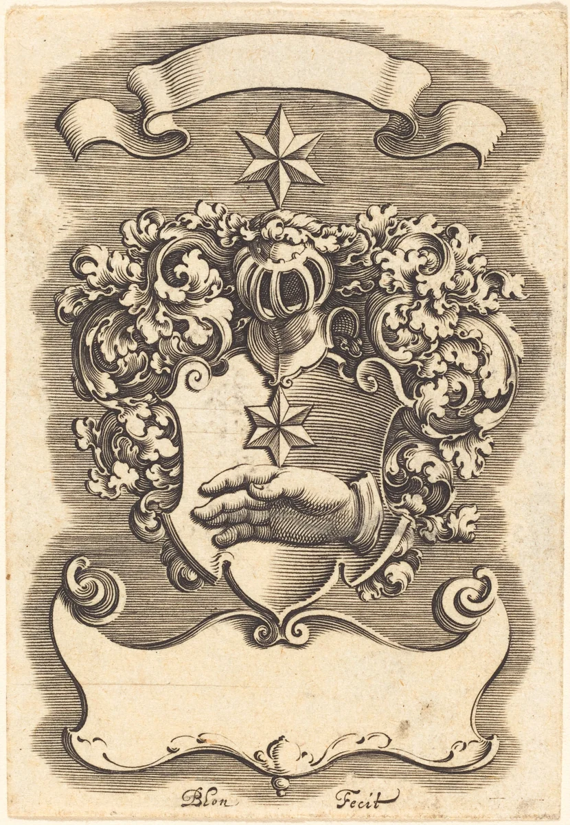 Crest by Michel Le Blon, print, 1587-1656