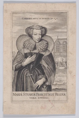 Mary, Queen of Scots by Grégoire Huret, print, 1621-1670