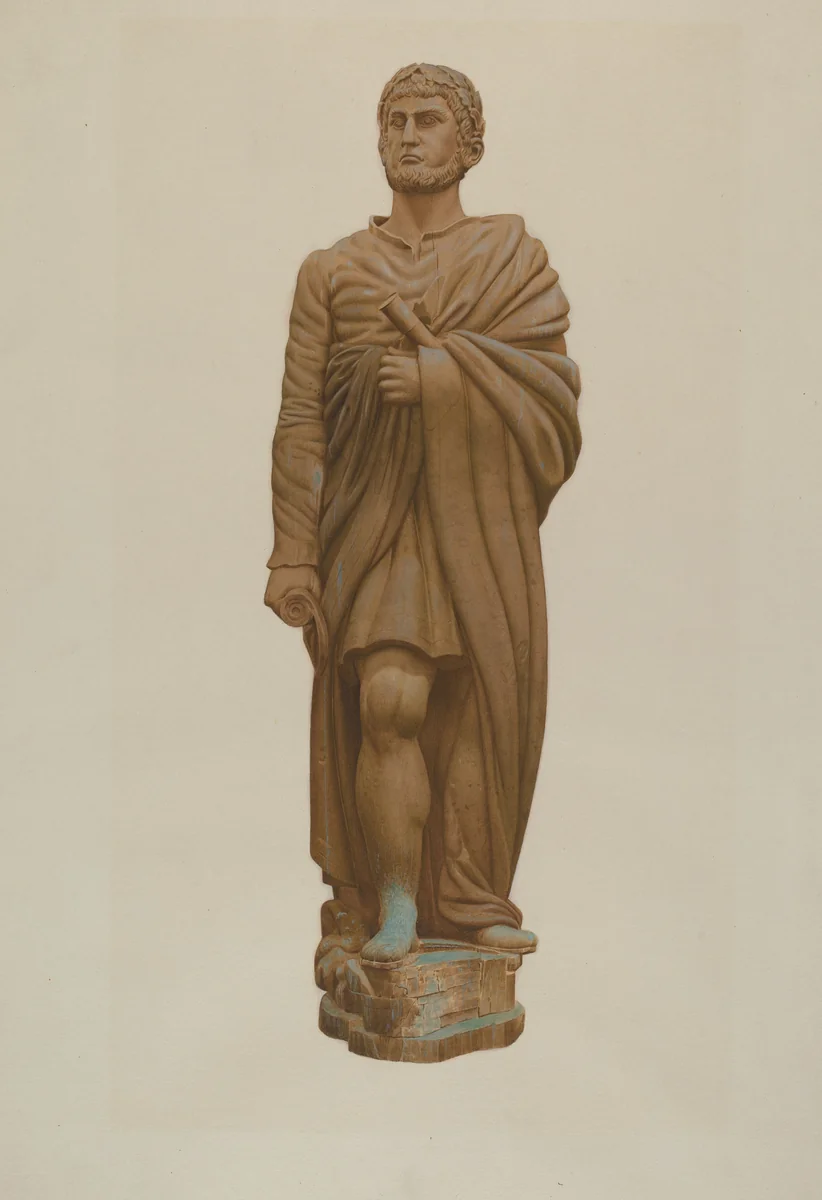 Figurehead: "Hercules" by John W. Kelleher, index of american design, 1935-1942