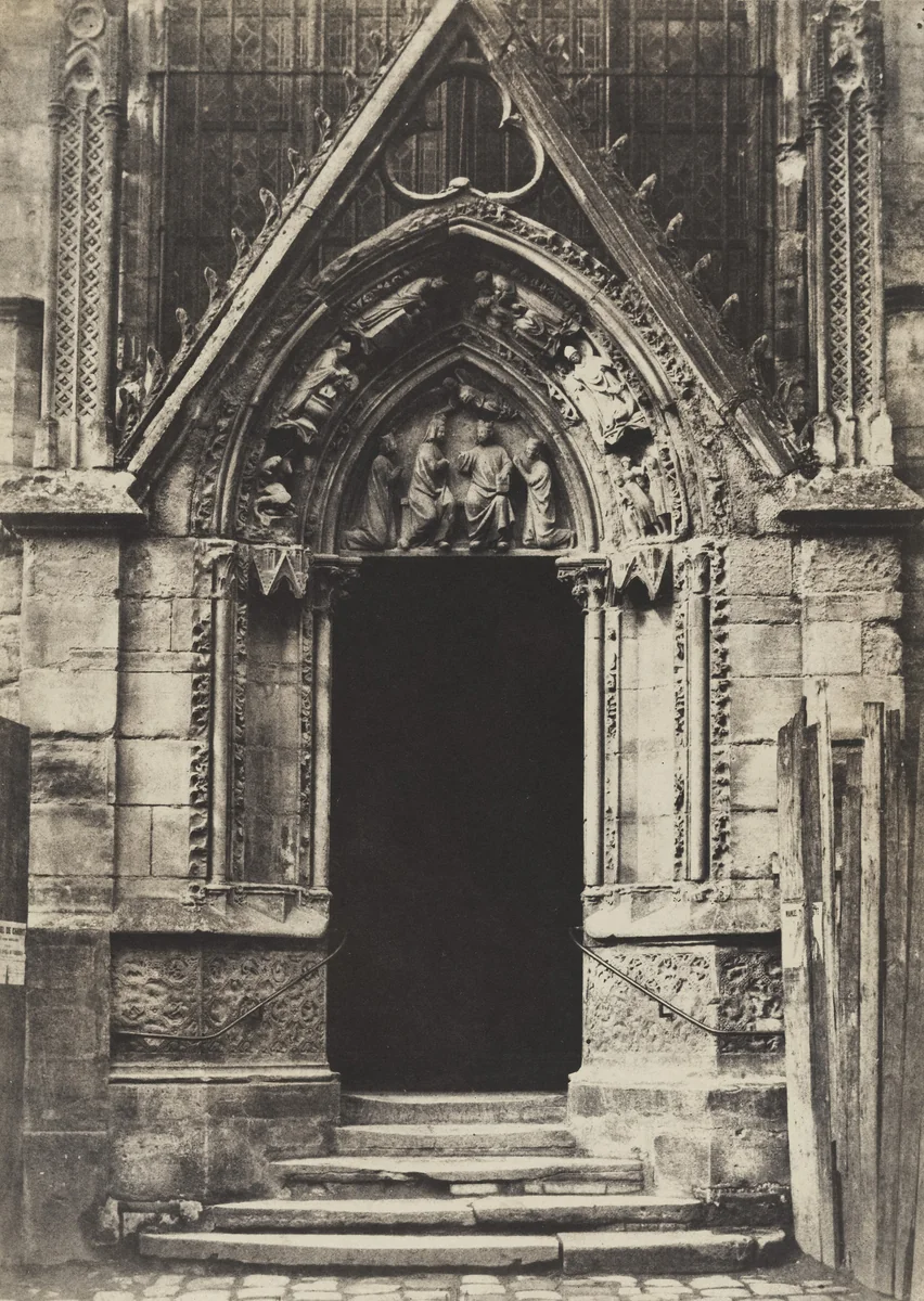 The Red Door, Northern Façade of the Church of Notre Dame by Henri Le Secq, photograph, 1851