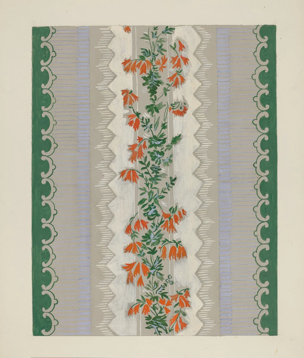 Wallpaper by Mina Lowry, index of american design, 1935-1942