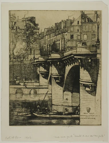 Le Pont Neuf, Paris by Donald Shaw MacLaughlan, print, 1906