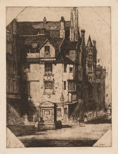 John Knox's House by David Young Cameron, print, 1905