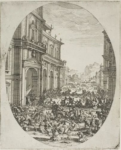 The Massacre of the Innocents (Second plate) by Jacques Callot, print, 1622