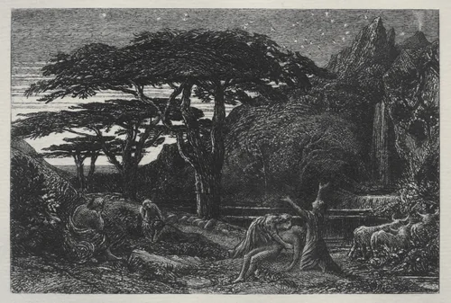 The Cypress Grove by Samuel Palmer, print, 1883