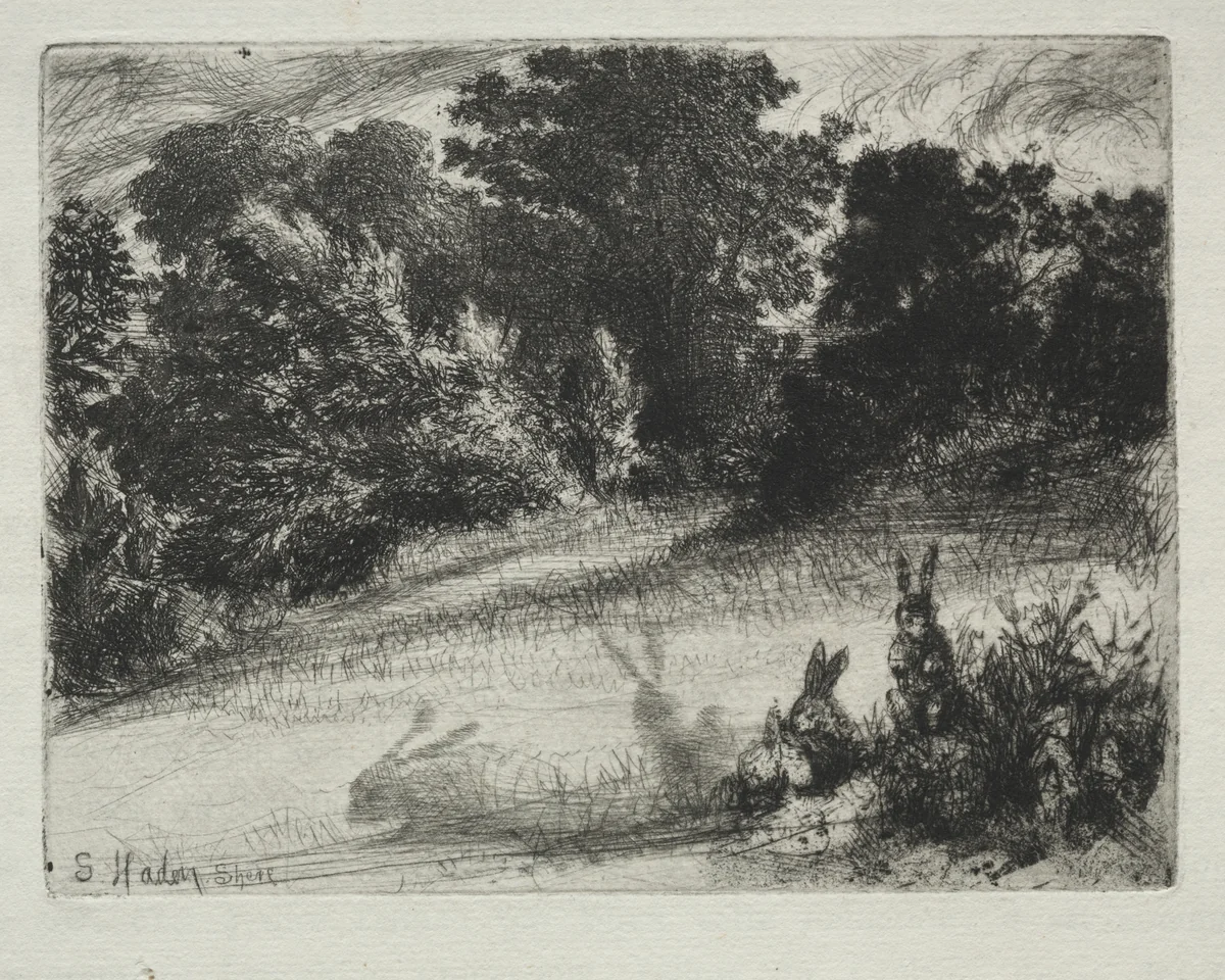 Combe Bottom by Francis Seymour-Haden, print, 1855-1865