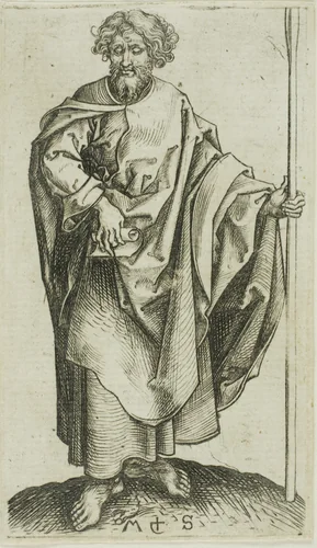 St. Thomas, from Apostles by Martin Schongauer, print, 1450-1491