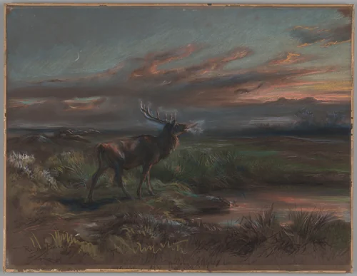 The Call of the Stag by Rosa Bonheur, drawing, 1890-1899