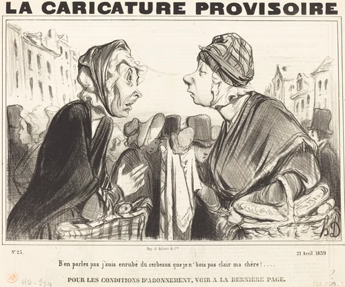 B'en parlez pas j'suis enrubé du cerbeaux... by Honoré Daumier, print, 1839