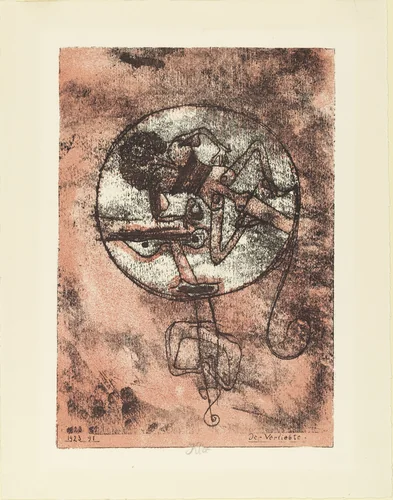 The One in Love (Der Verliebte) from Masters' Portfolio of the Staatliches Bauhaus (Meistermappe des Staatlichen Bauhauses) by Paul Klee, print, 1923