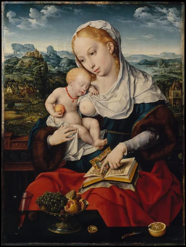 Virgin and Child by Joos van Cleve, painting, 1520-1530