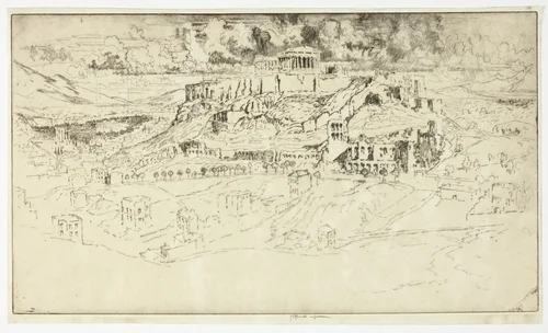 Athens from the Tomb of Philopotes by Joseph Pennell, print, 1913