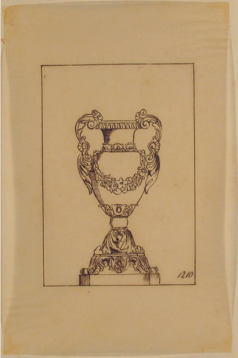 Design for an Urn by anonymous, drawing, 1800-1899