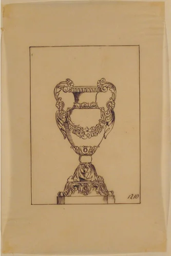 Design for an Urn by anonymous, drawing, 1800-1899