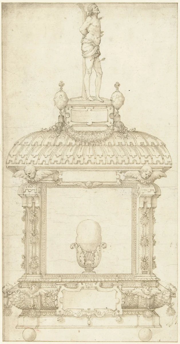 Reliekhouder by Unknown, drawing, 1560-1608