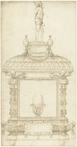 Reliekhouder by Unknown, drawing, 1560-1608