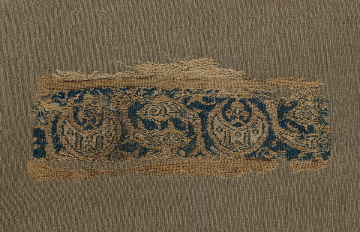 Fragment of a Band by Unknown, textile, 1300-1350