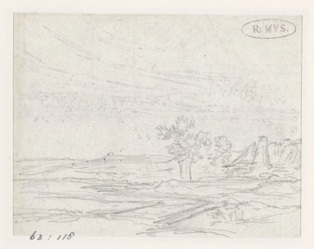 Landschap by Georges Michel, drawing, 1773-1843