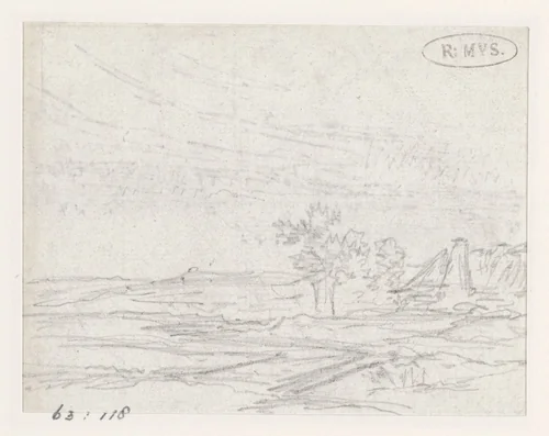 Landschap by Georges Michel, drawing, 1773-1843