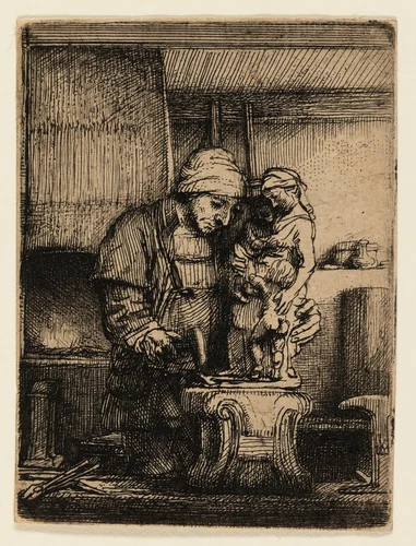 The Goldsmith by Rembrandt van Rijn, print, 1655