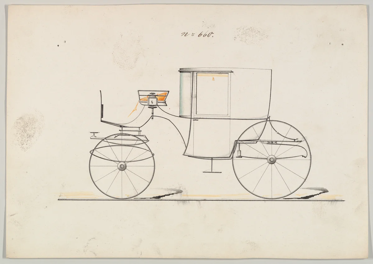 Coupé #660 by Brewster & Co., drawing, 1850-1870