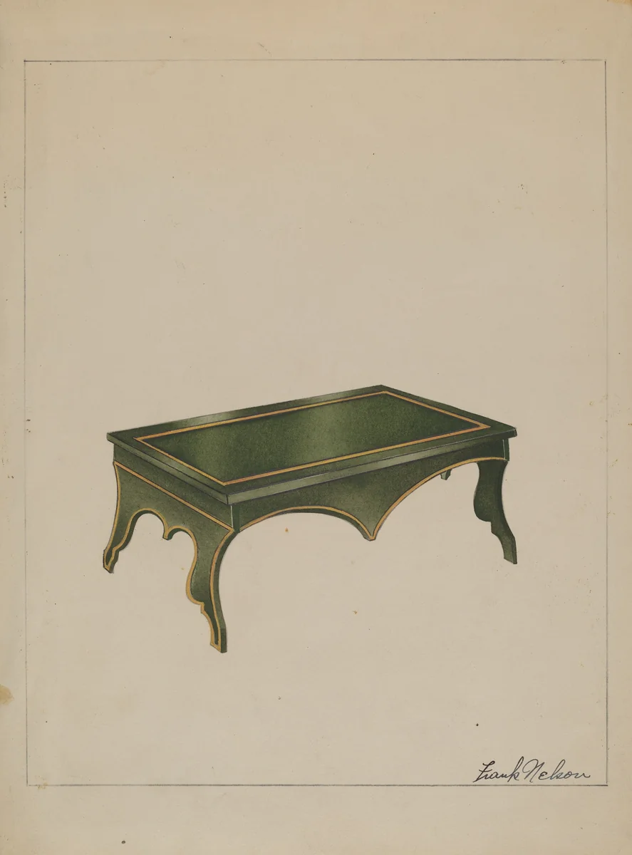 Footstool by Frank Nelson, index of american design, 1936